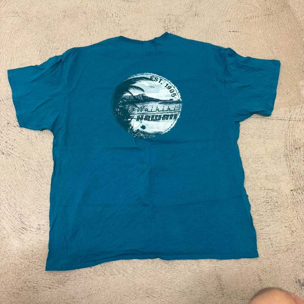 Waikiki Hawaii Est. 1905 Palm Tree Graphic T-Shirt